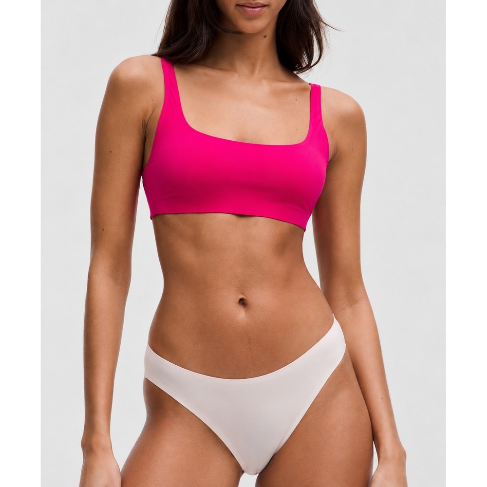 Lululemon Wundermost Ultra-Soft Nulu Bralette Size XS Hot Pink Pullover Seamless